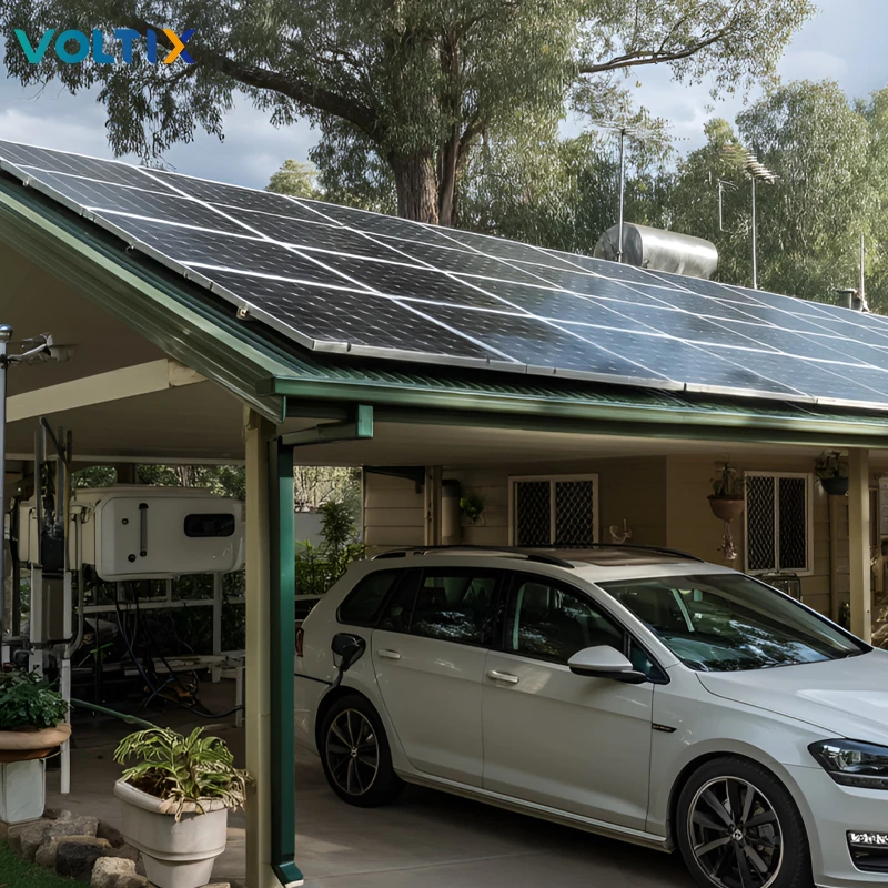 Painéis solares para garagem